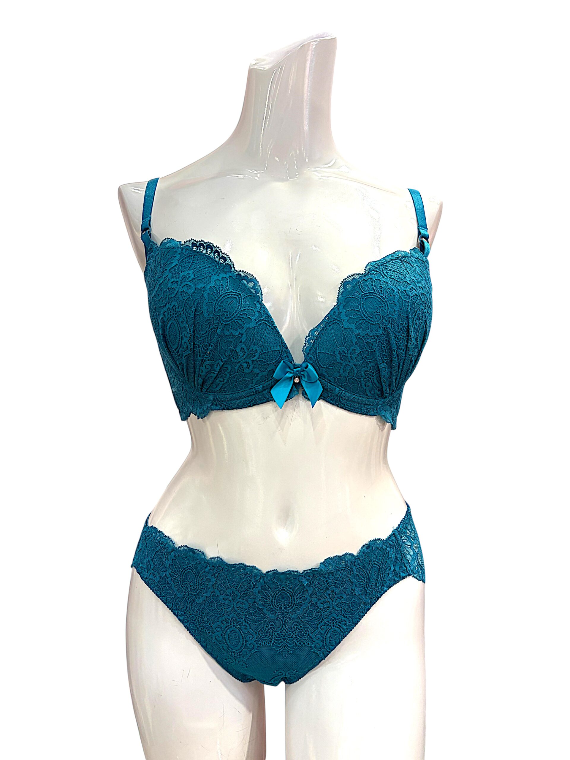 5003 red / white / black / green / navy | dd cup lace bra & panty set
