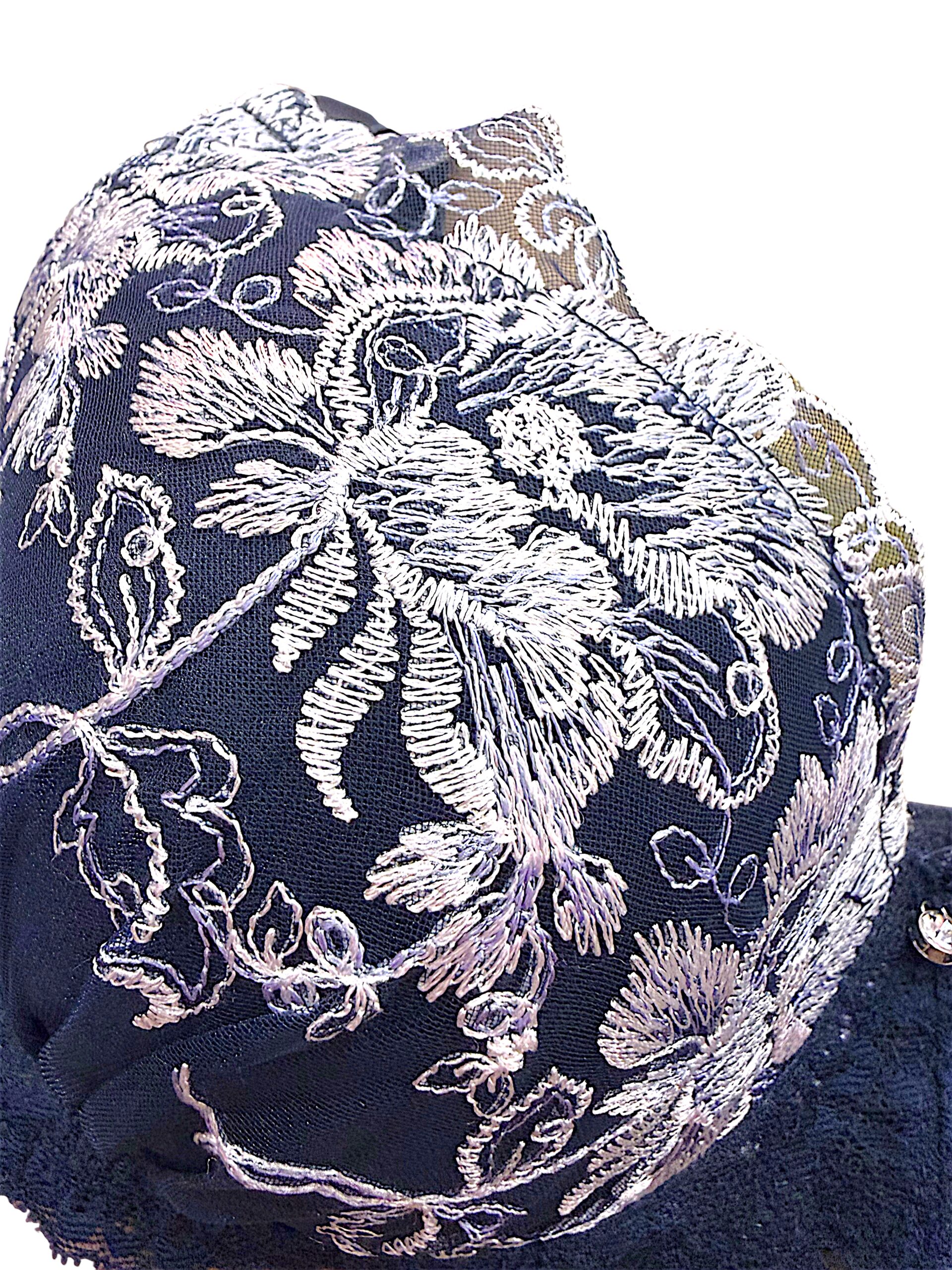 8000203 navy & white floral | fg cup lace bra & panty set