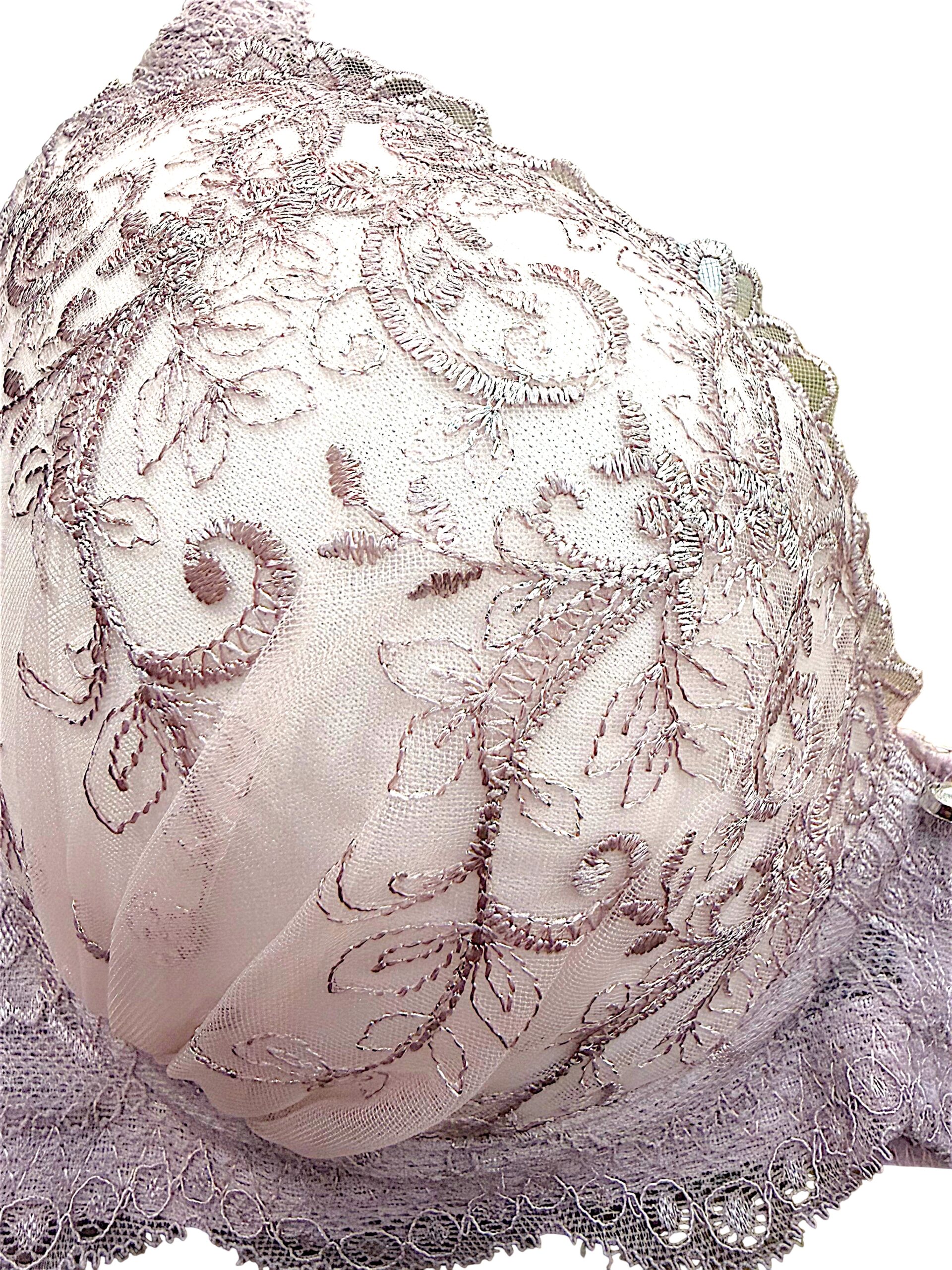 8000301 pink & black floral | dd cup lace bra & panty set