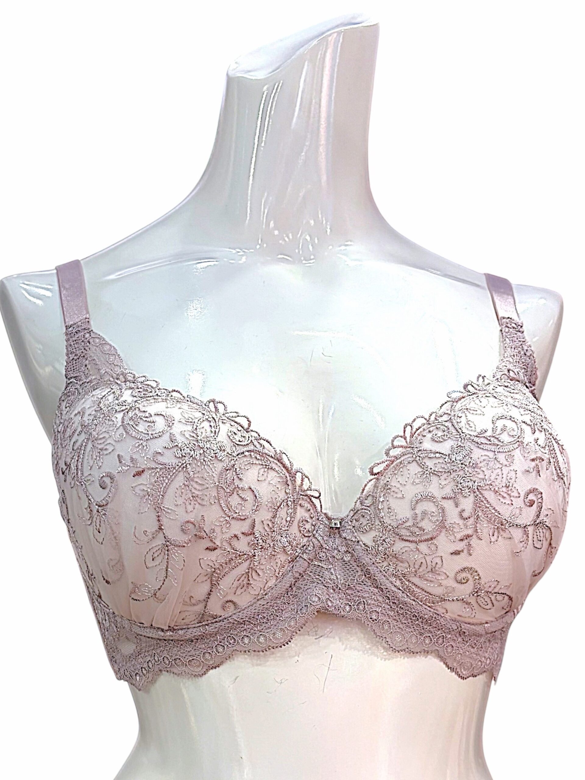 8000301 pink & black floral | dd cup lace bra & panty set