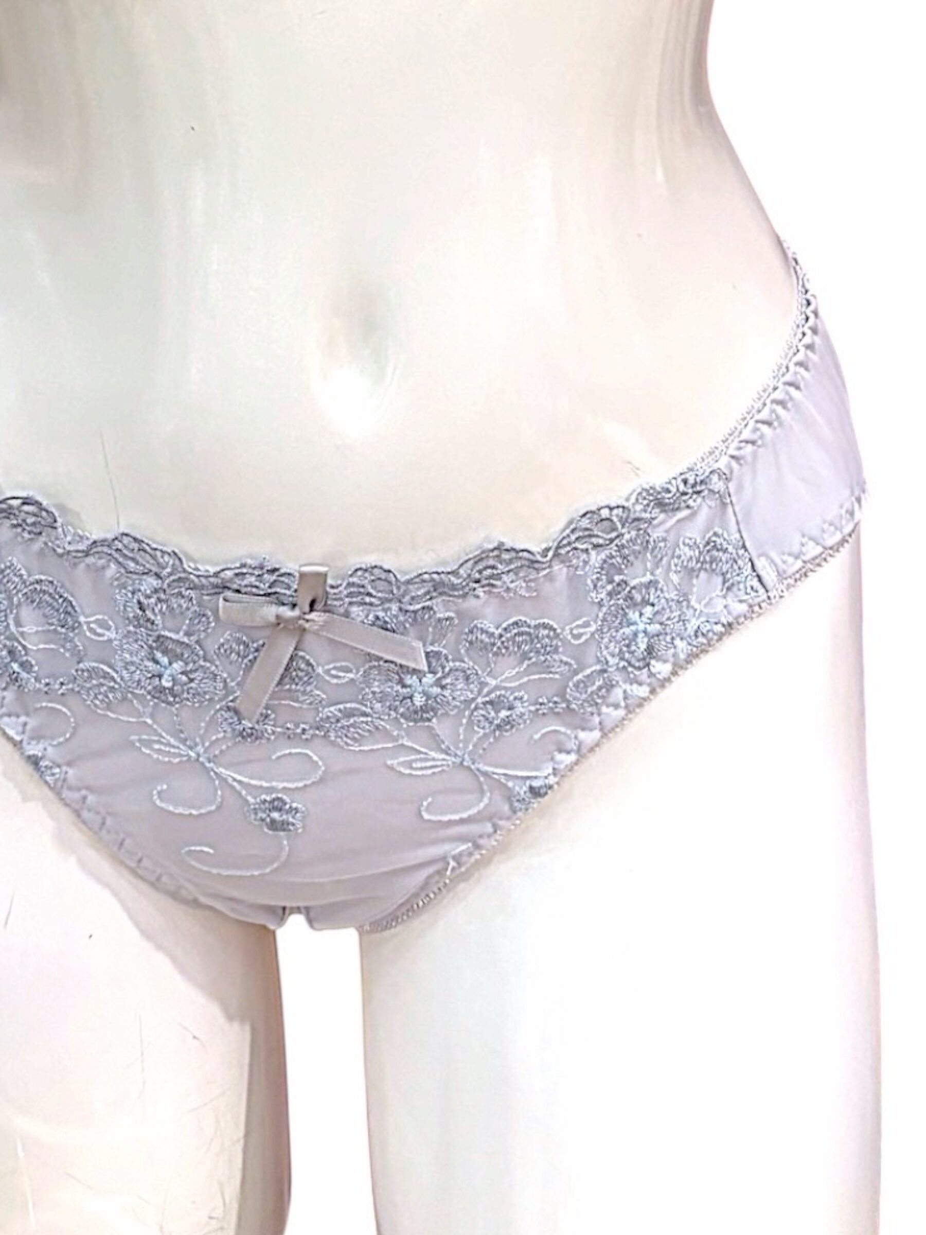 76990 Pink & Gray Floral Lace Bra & Panty Set for Small Band Frames | ABC Cup - Image 15