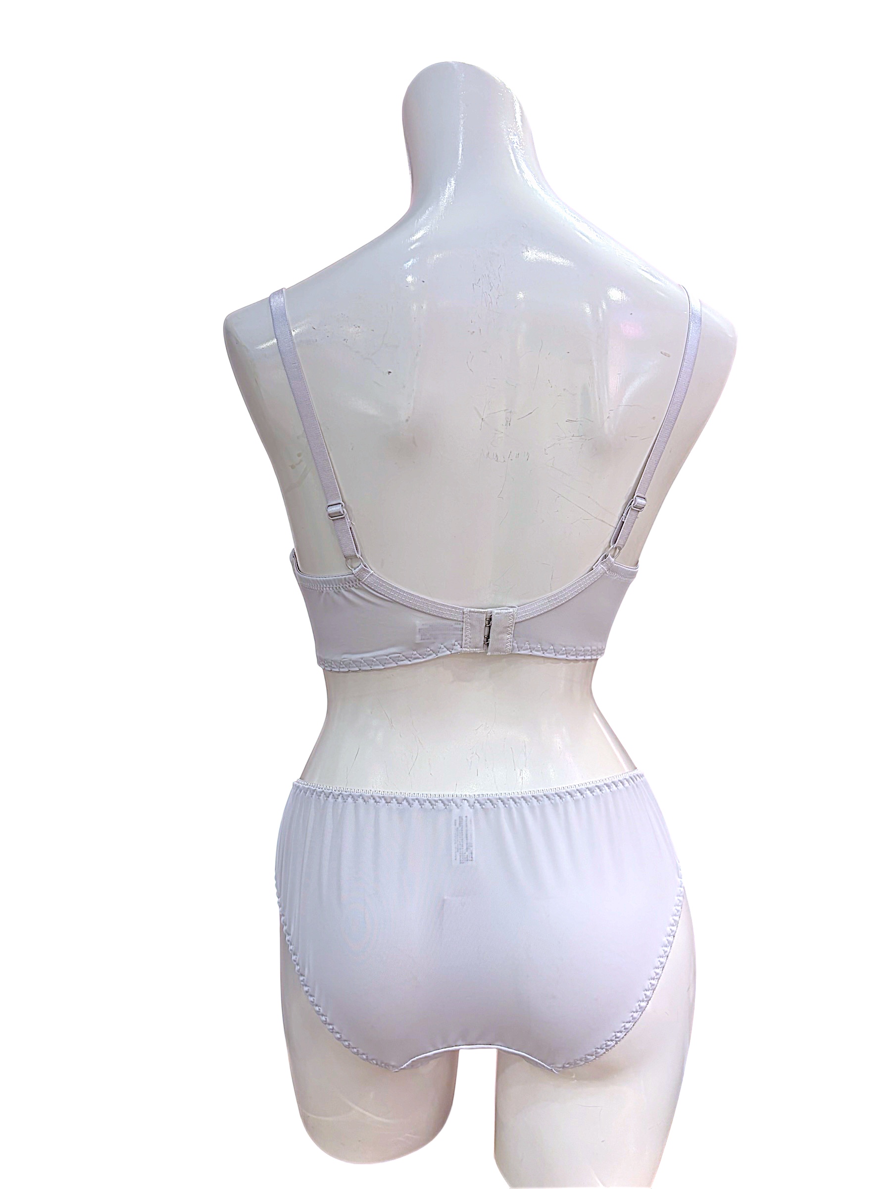 76990 Pink & Gray Floral Lace Bra & Panty Set for Small Band Frames | ABC Cup - Image 21