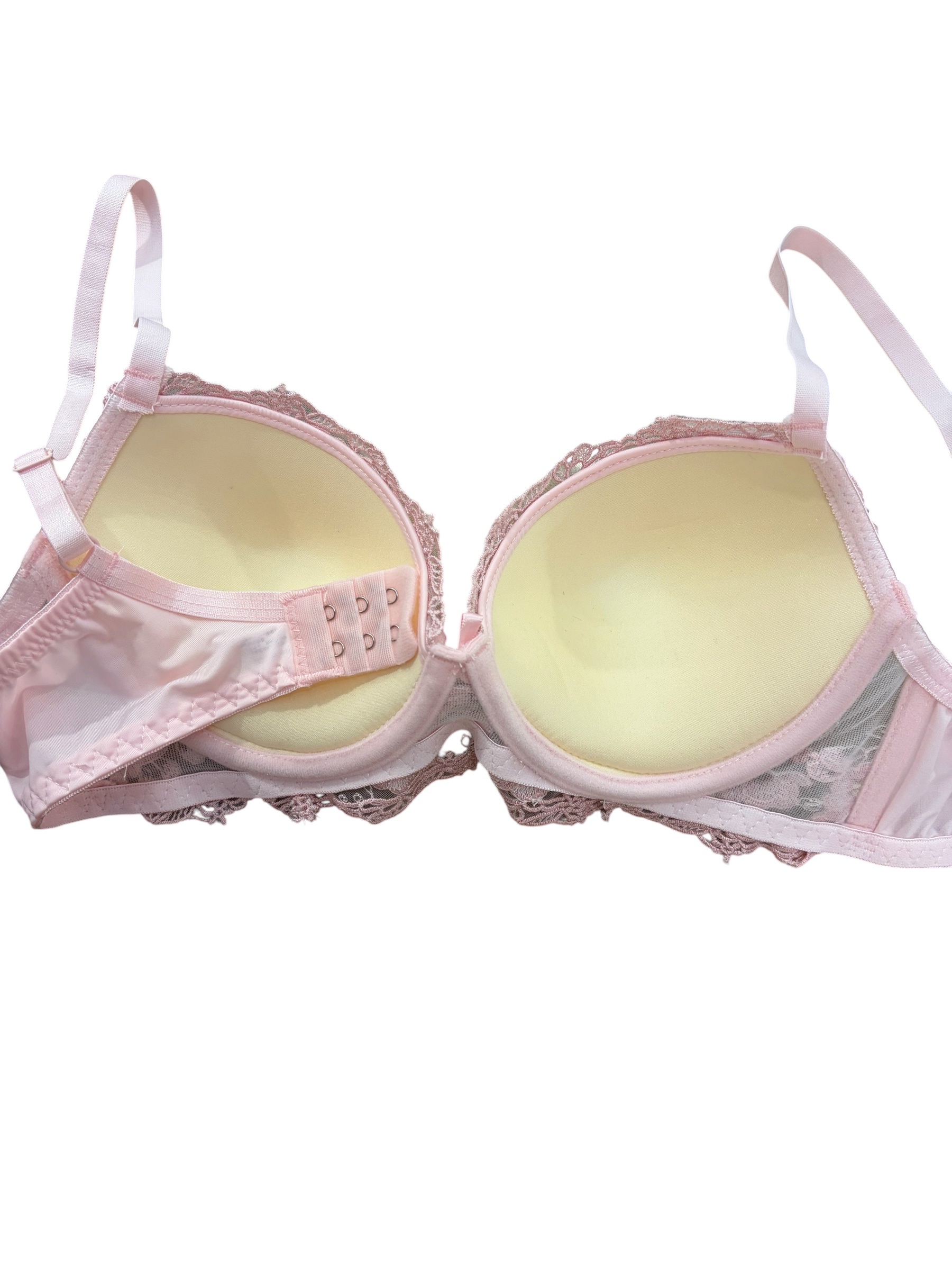 76990 Pink & Gray Floral Lace Bra & Panty Set for Small Band Frames | ABC Cup - Image 26