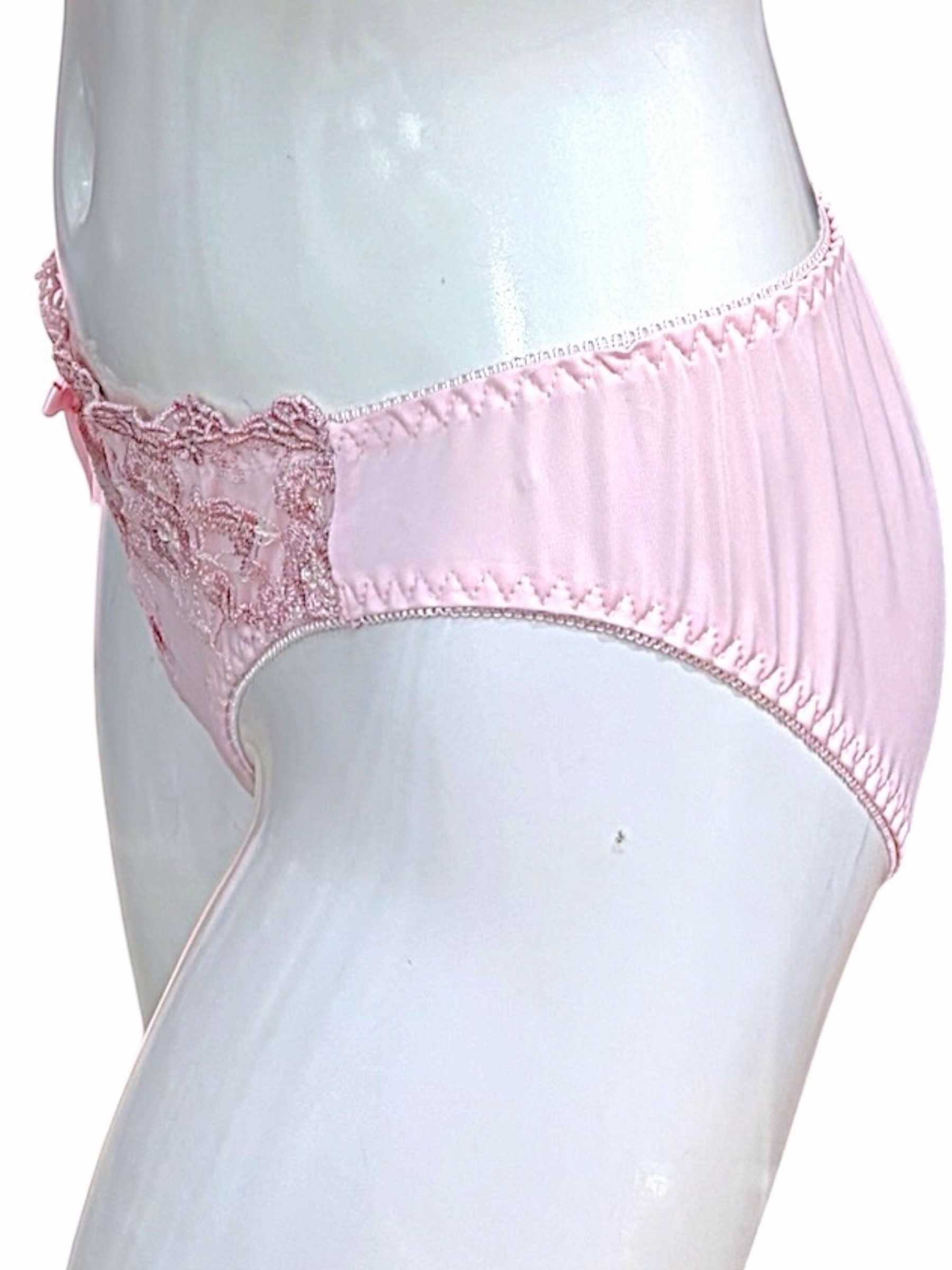 76990 Pink & Gray Floral Lace Bra & Panty Set for Small Band Frames | ABC Cup - Image 33