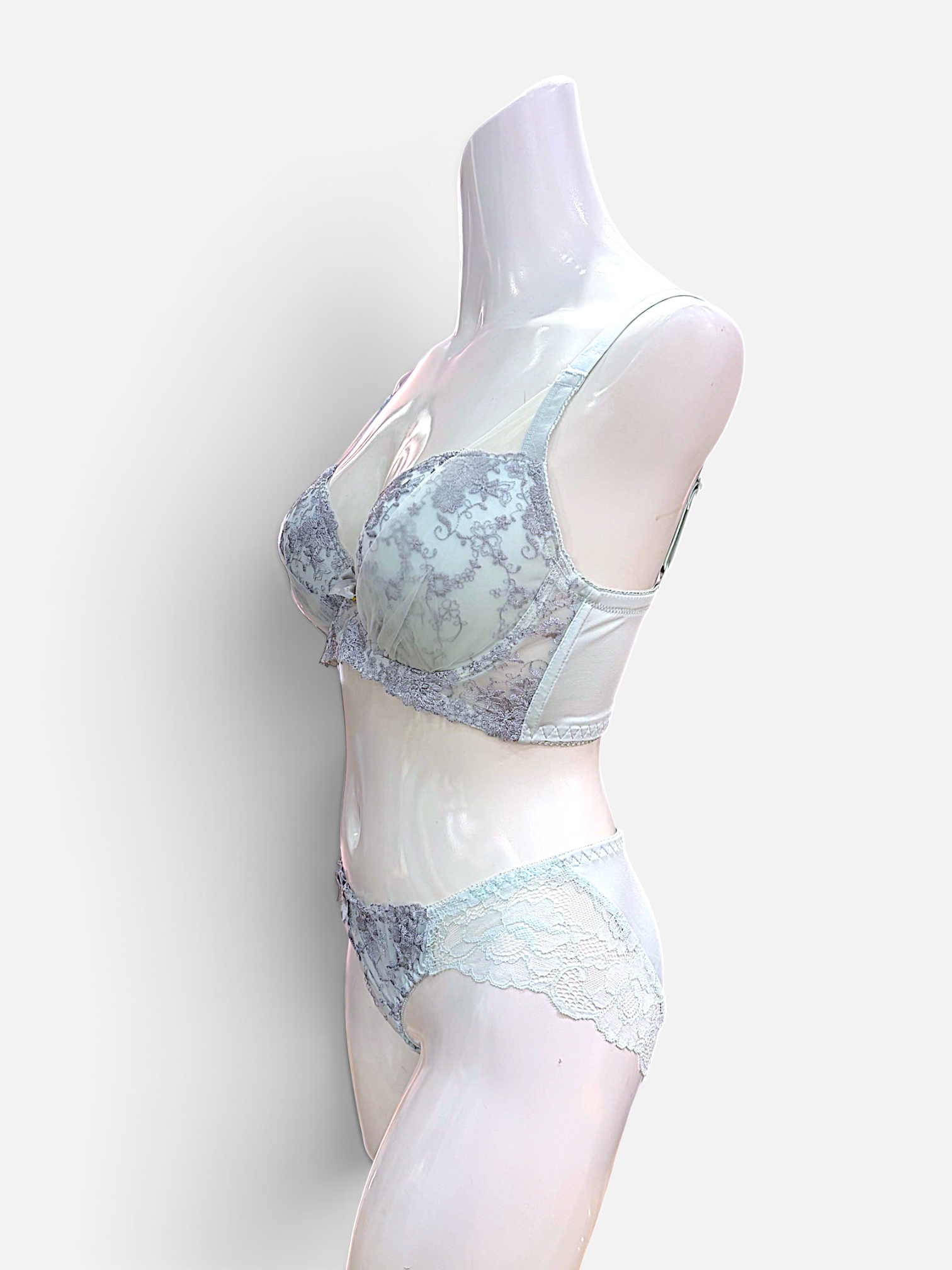 Green & Pink Floral | D-DD cup Lace Bra & Panty Set - Image 24