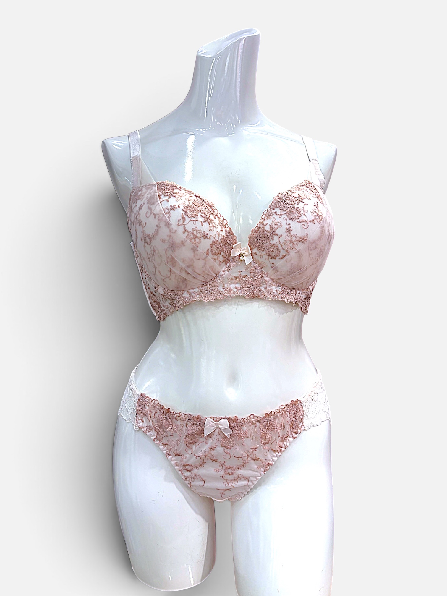 Green & Pink Floral | D-DD cup Lace Bra & Panty Set - Image 16
