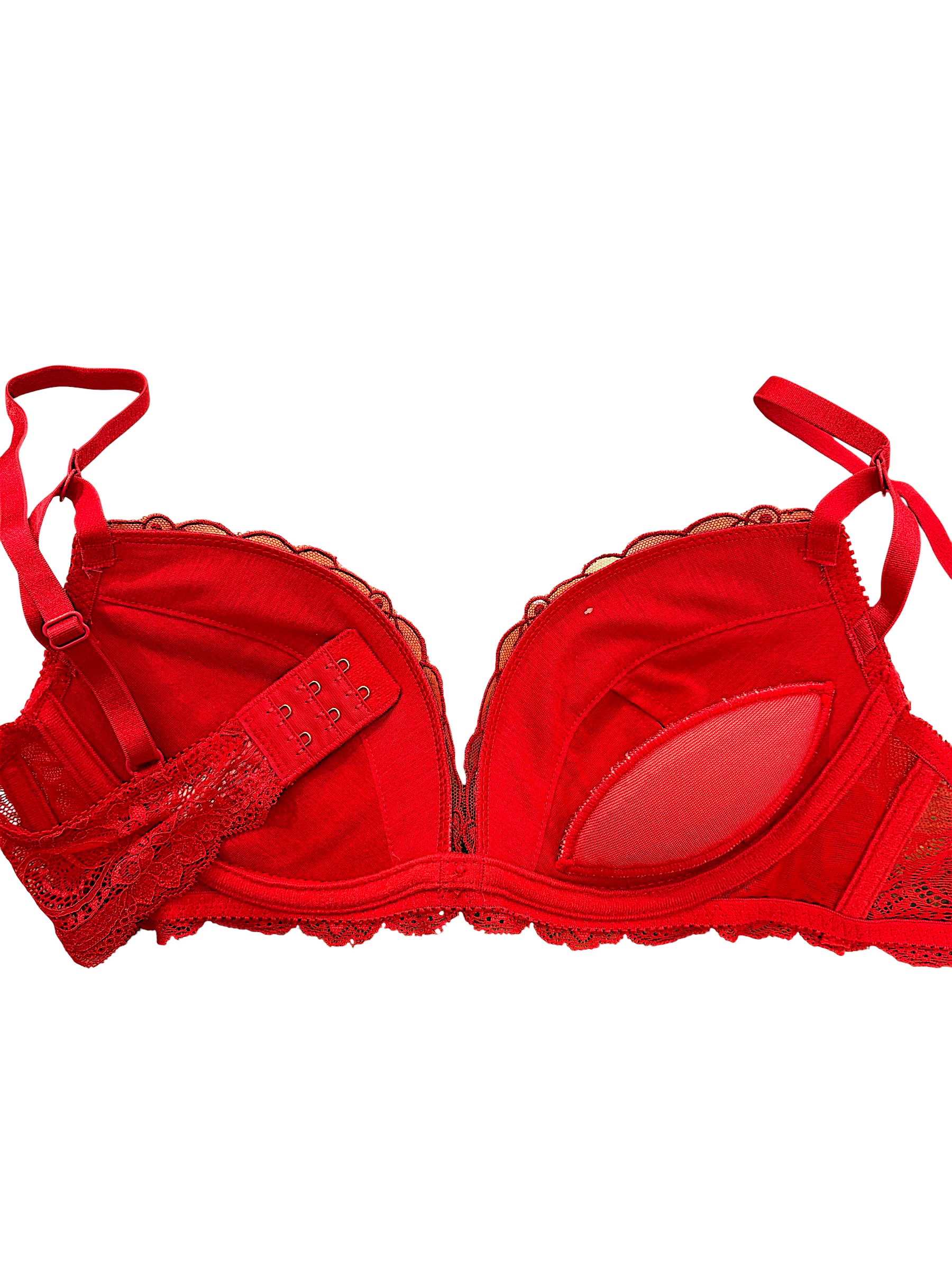 White / Black / Red | D-DD cup Lace Bra & Panty Set - Image 47
