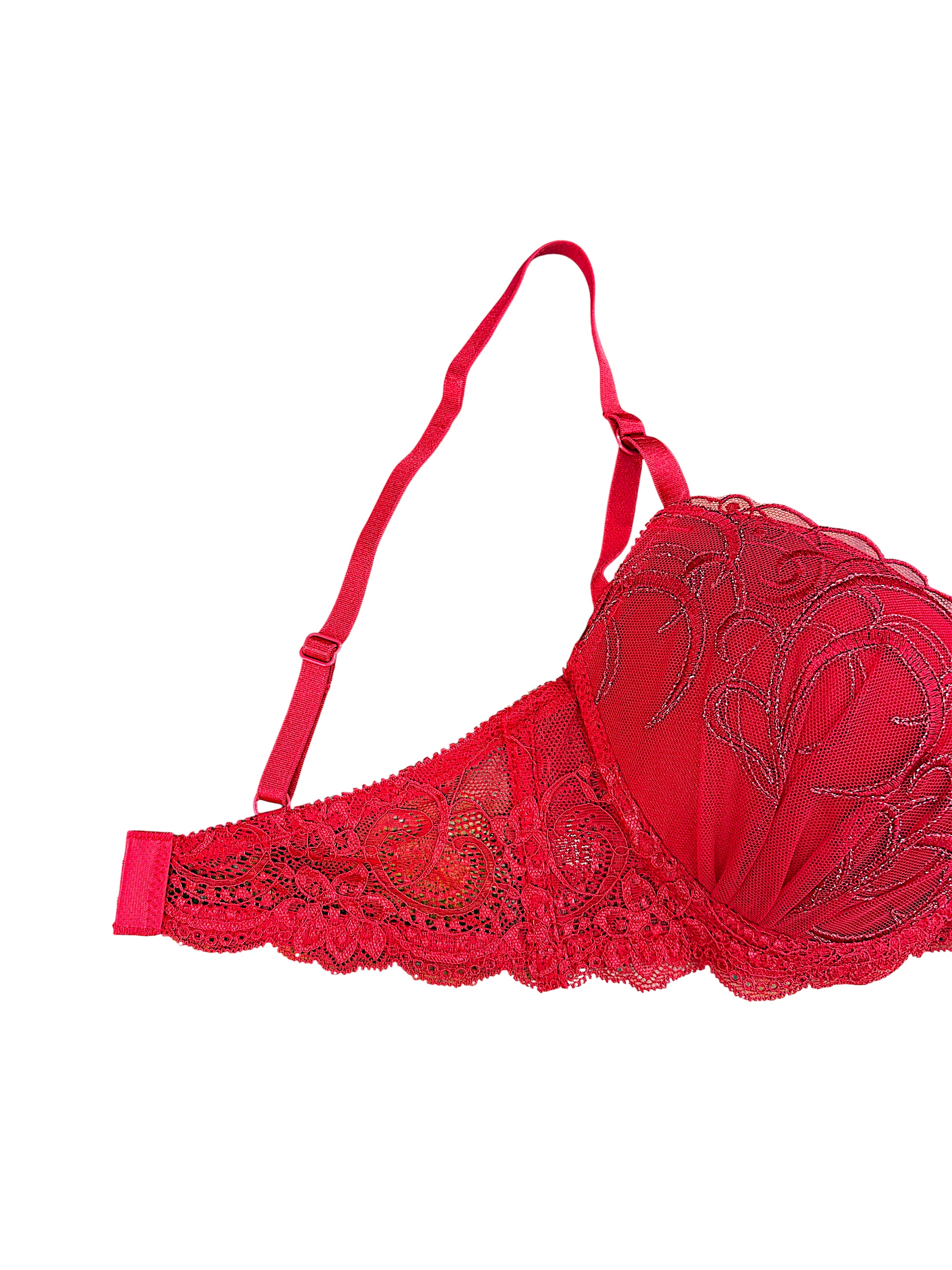 White / Black / Red | D-DD cup Lace Bra & Panty Set - Image 46