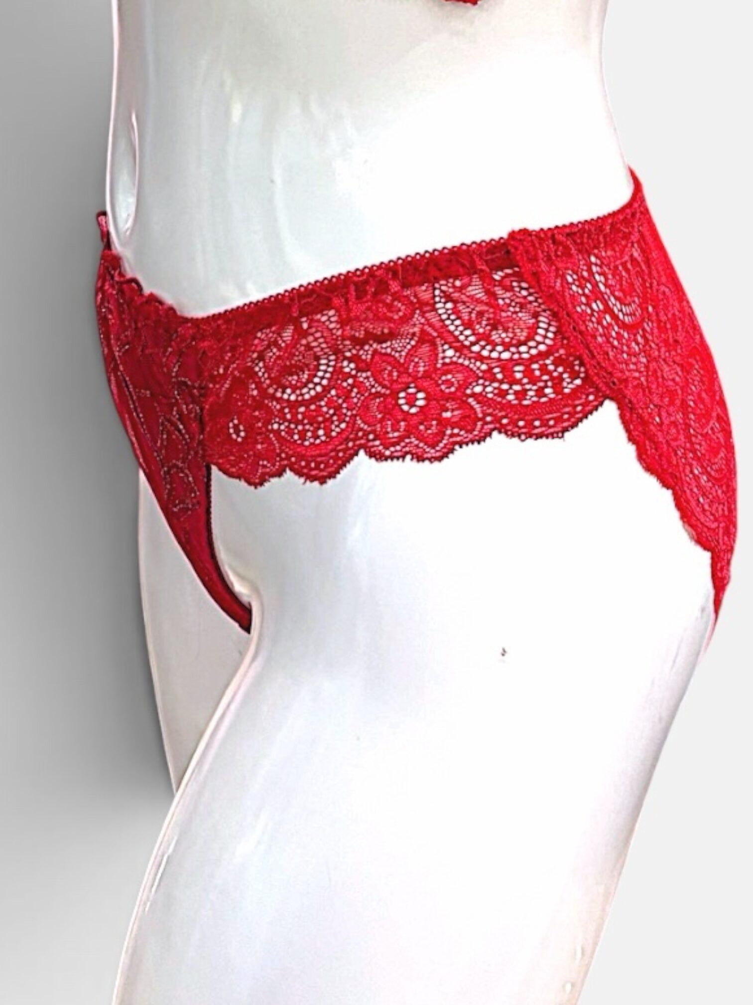 White / Black / Red | D-DD cup Lace Bra & Panty Set - Image 40