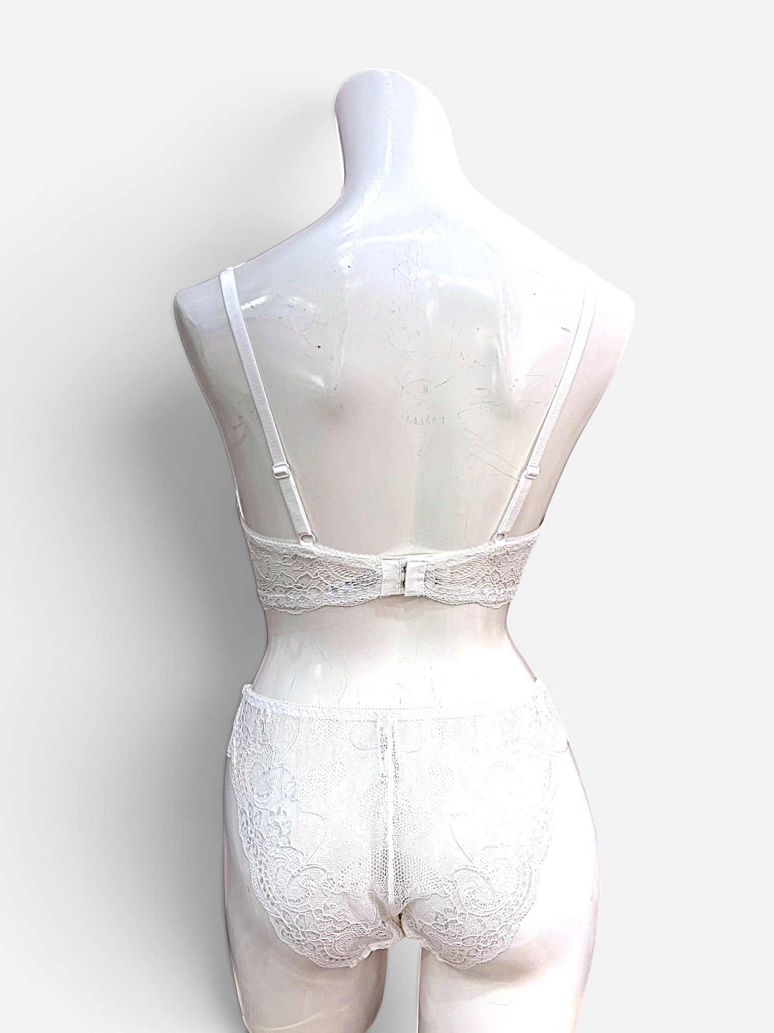 White / Black / Red | D-DD cup Lace Bra & Panty Set - Image 26
