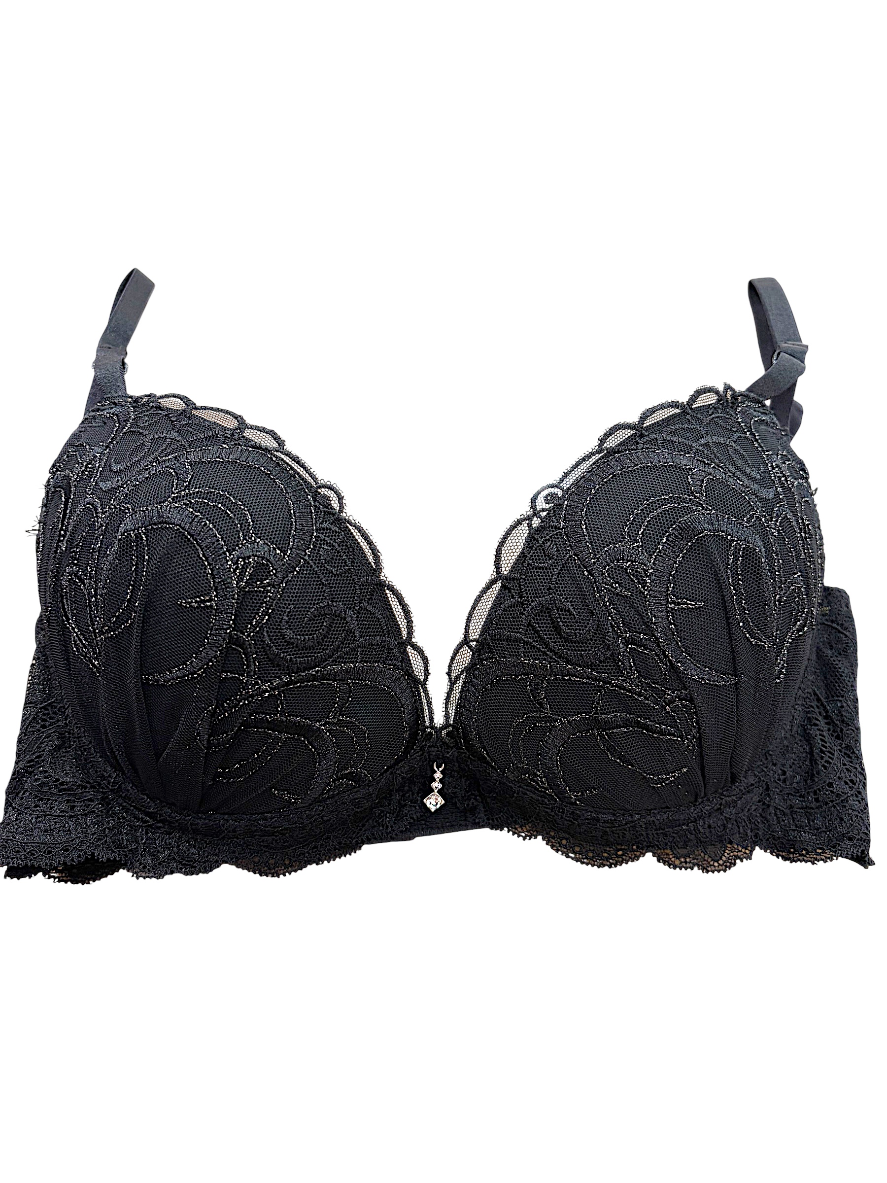 White / Black / Red | D-DD cup Lace Bra & Panty Set - Image 23