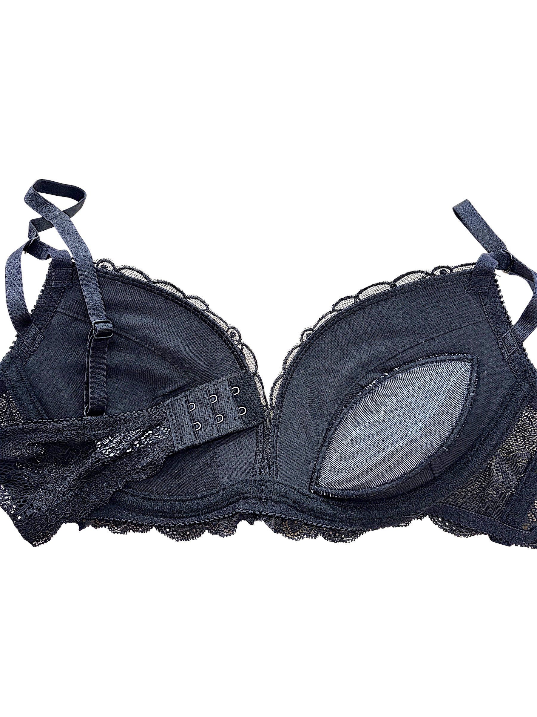 White / Black / Red | D-DD cup Lace Bra & Panty Set - Image 21