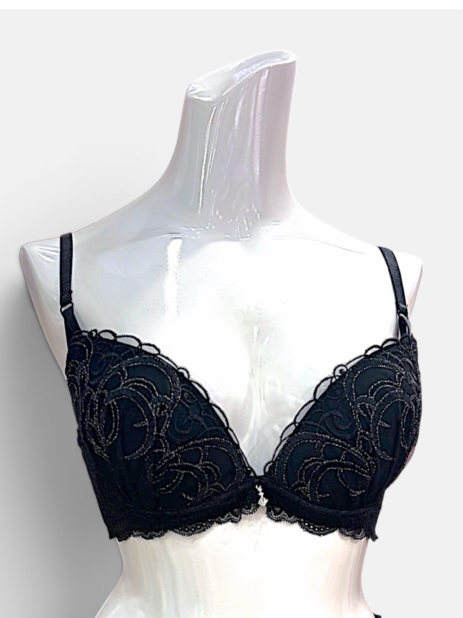 White / Black / Red | D-DD cup Lace Bra & Panty Set - Image 18