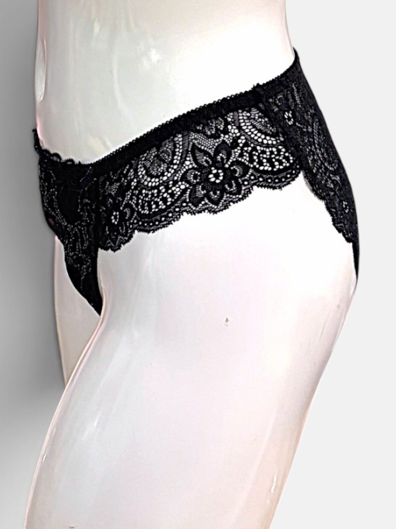 White / Black / Red | D-DD cup Lace Bra & Panty Set - Image 14