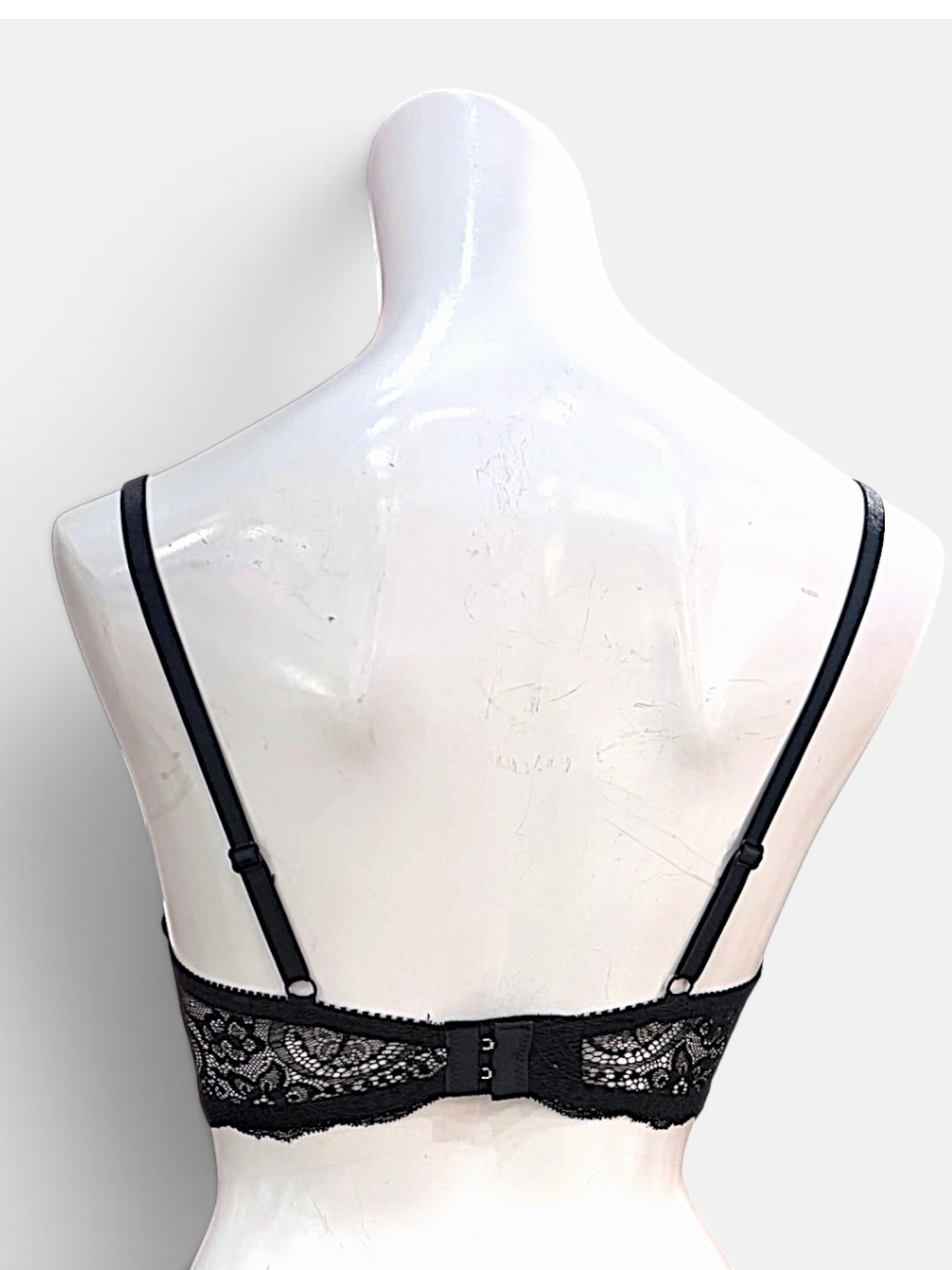 White / Black / Red | D-DD cup Lace Bra & Panty Set - Image 12
