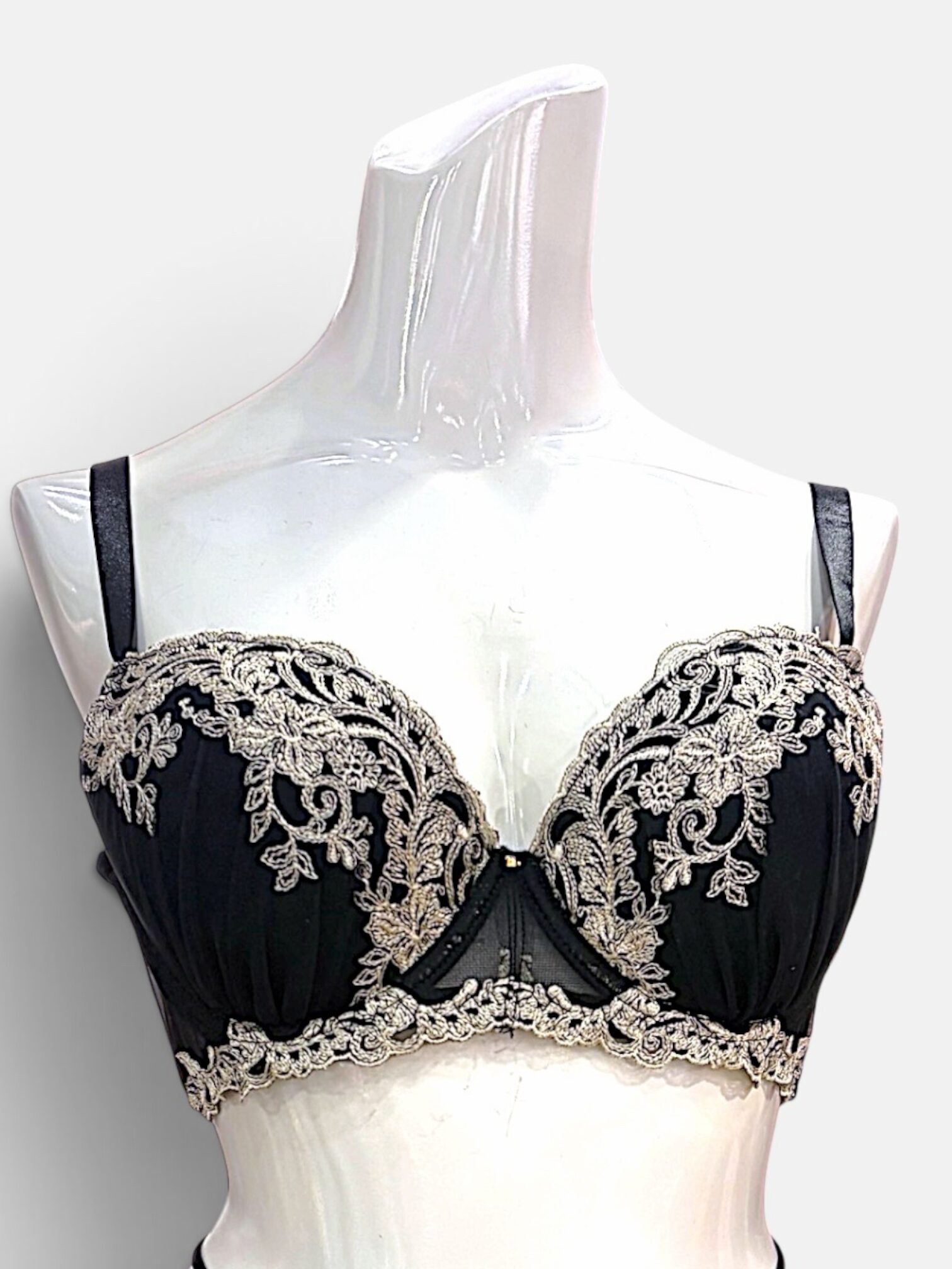 Black & White Lace Bra & Panty Set | D-DD Cup - Image 28