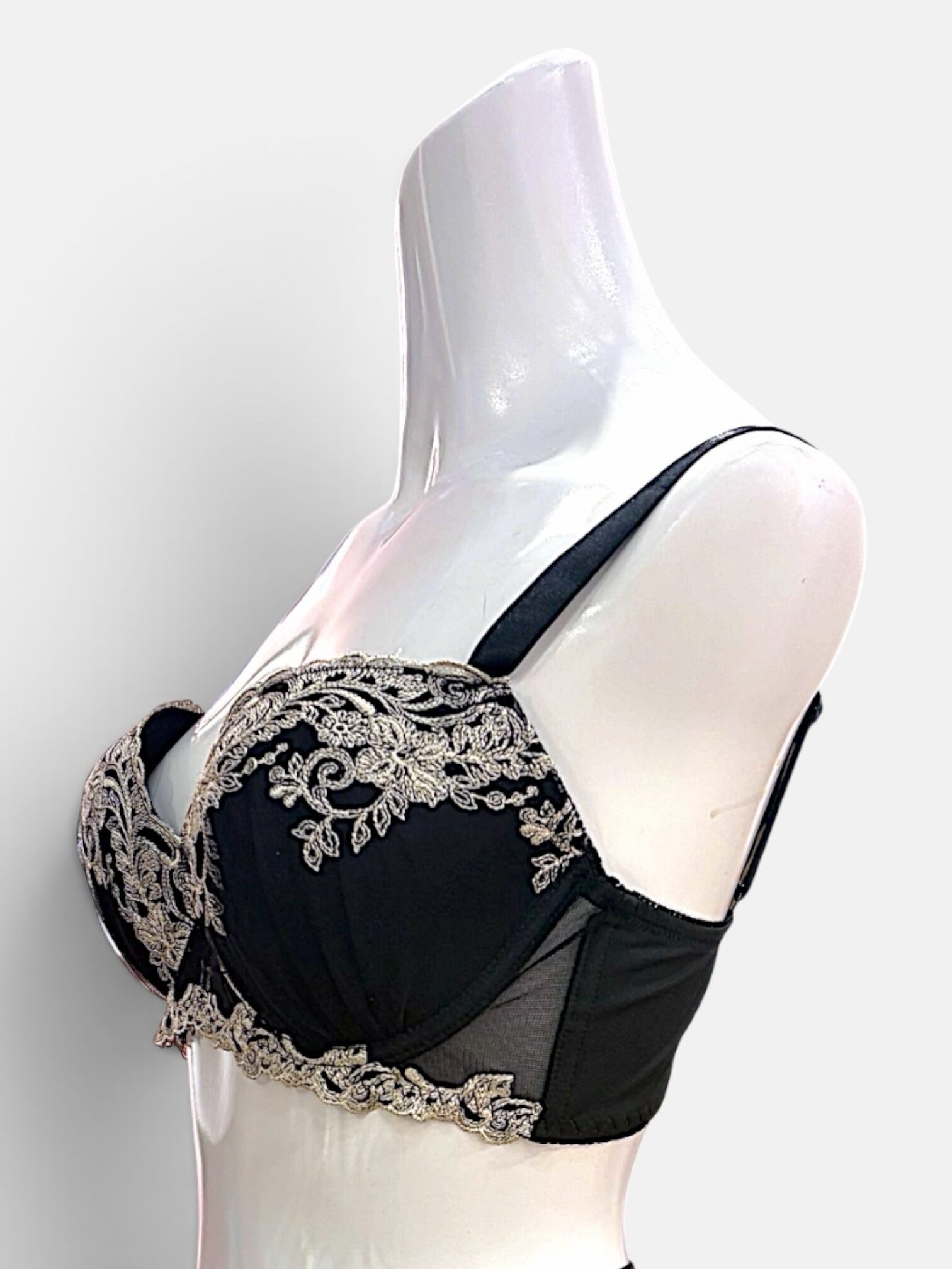 Black & White Lace Bra & Panty Set | D-DD Cup - Image 25