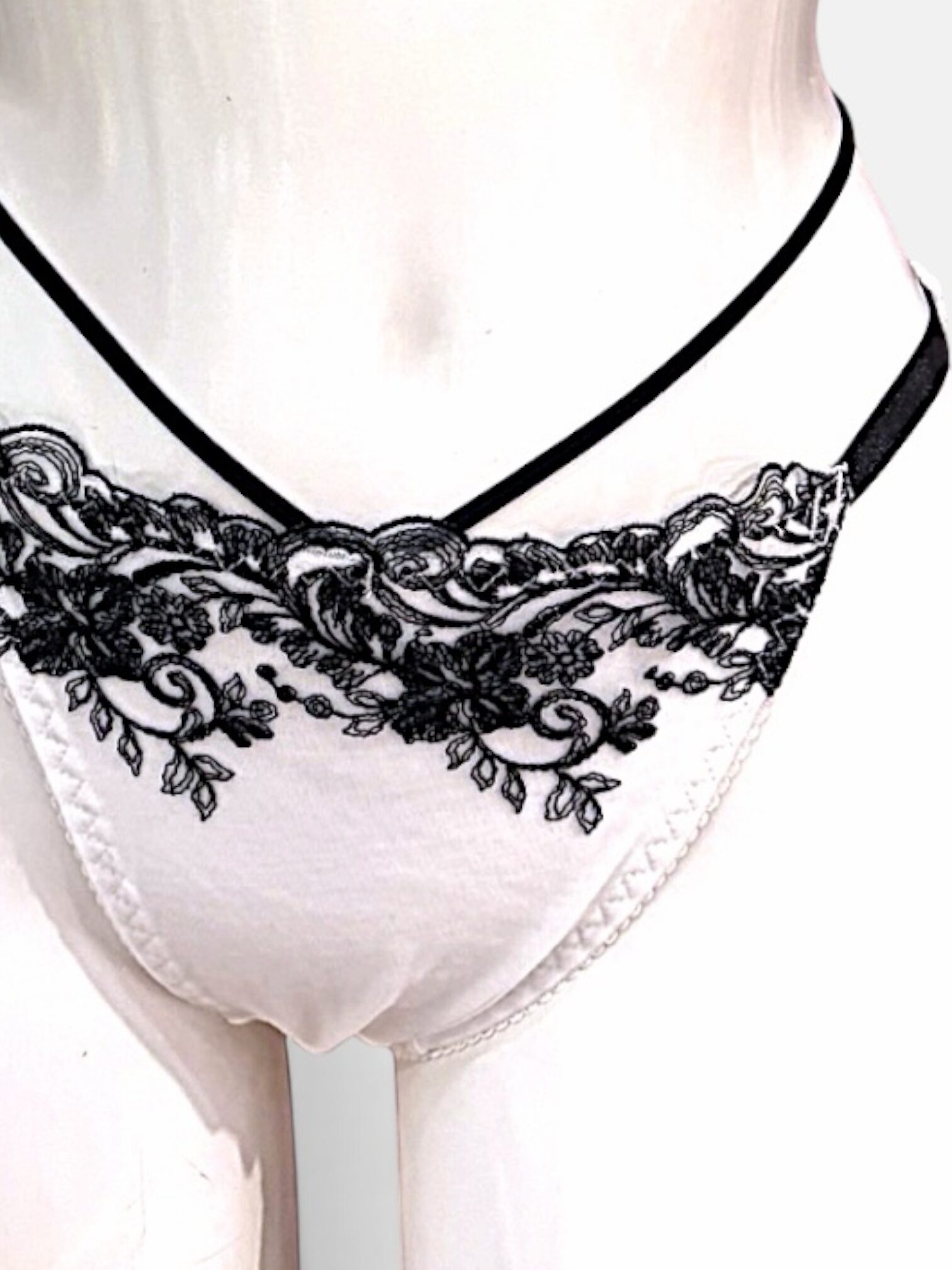 Black & White Lace Bra & Panty Set | D-DD Cup - Image 15