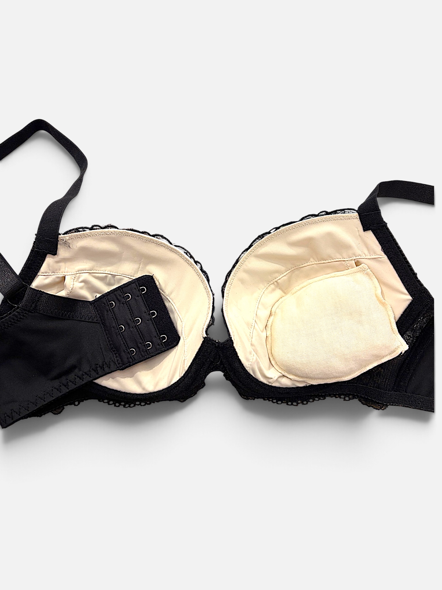 A–C Cup | Ivory & Black Floral Embroidered Lace Bra & Panty Set for Small Band - Image 40