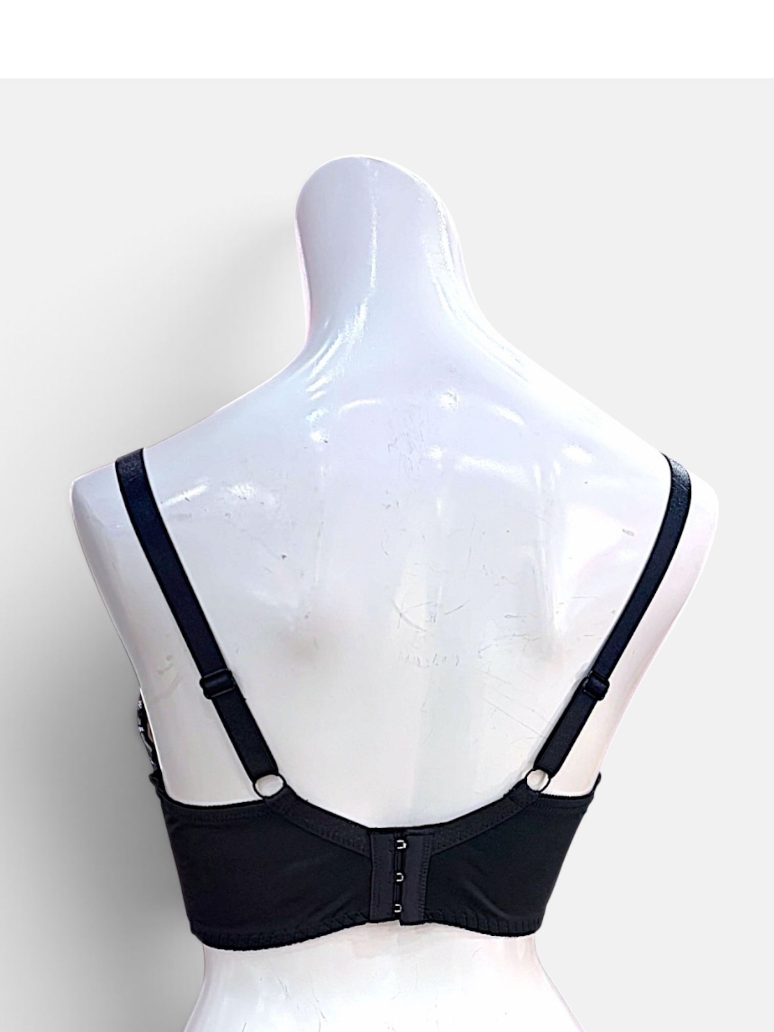 A–C Cup | Ivory & Black Floral Embroidered Lace Bra & Panty Set for Small Band - Image 31